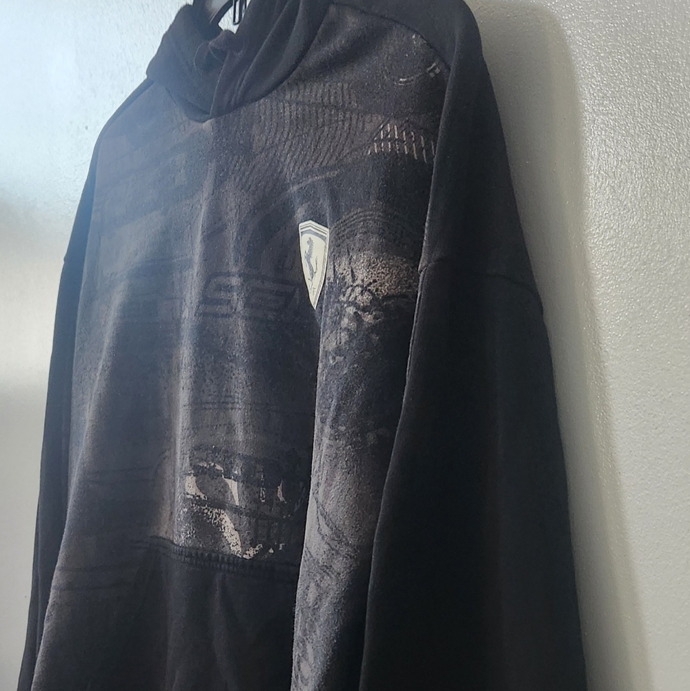 Puma Ferrari Black And Gray Men's Graphic Hoodie - Picture 9 of 16